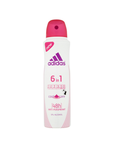 ADIDAS Cool&Care Damski Dezodorant w Sprayu 6in1 150ml