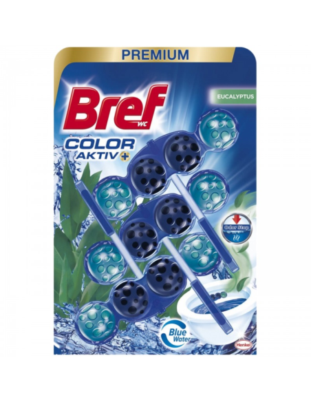 BREF ColorActive Barwiące Kulki do WC 3x50g Eukaliptus
