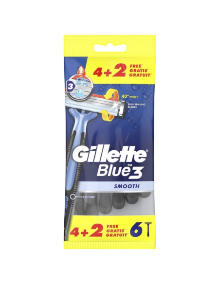 GILLETTE Blue 3 Smooth Maszynki do Golenia 4+2