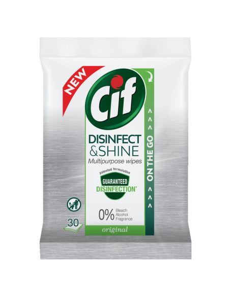 CIF Chusteczki Czyszczące Disinfect&Shine 30szt