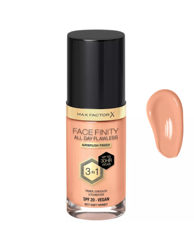 MAX FACTOR Facefinity All Day Flawless Podkład 3in1 N77 Soft Honey