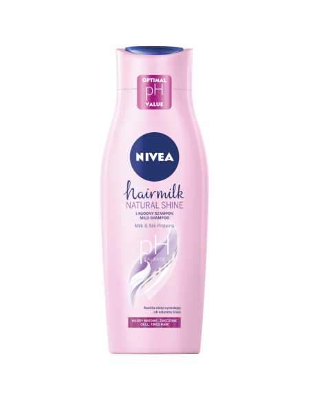 NIVEA Hairmilk Szampon Do Włosów Matowych Nadaje Blasku 400ml