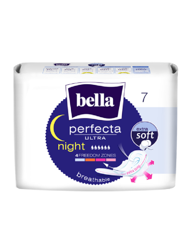 BELLA Podpaski Perfecta Ultra Night Extra Soft 7szt